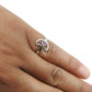Amethyst Gemstone 925 Silver Promise Band Wife Moon Elegant February Ring