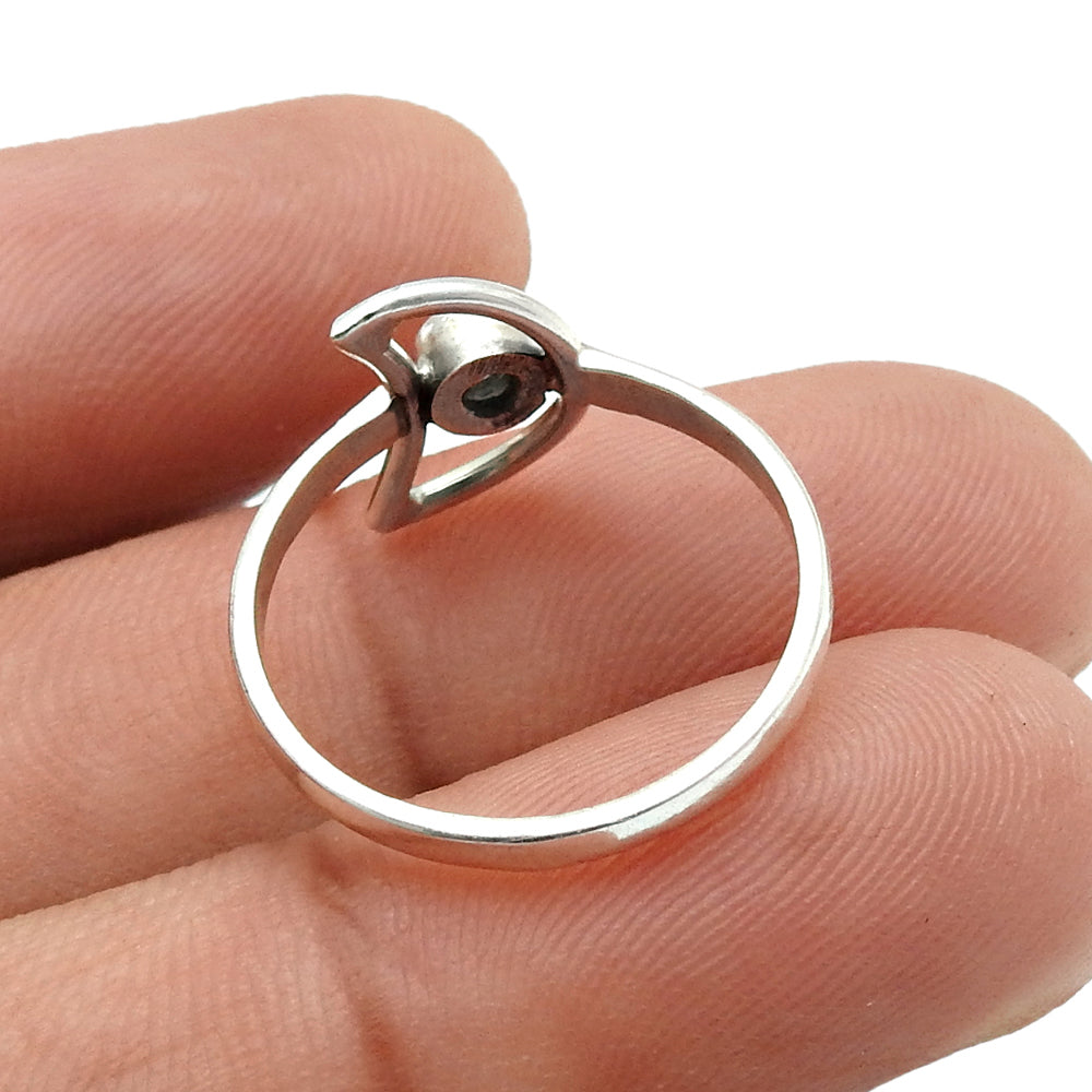 Amethyst Gemstone 925 Silver Promise Band Wife Moon Elegant February Ring