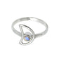 Rainbow Moonstone Gemstone 925 Silver Wedding Wife Engagement Band Ring