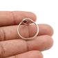 Round Garnet Stone Trendy Triangle Art Deco Band Ring 925 Solid Silver