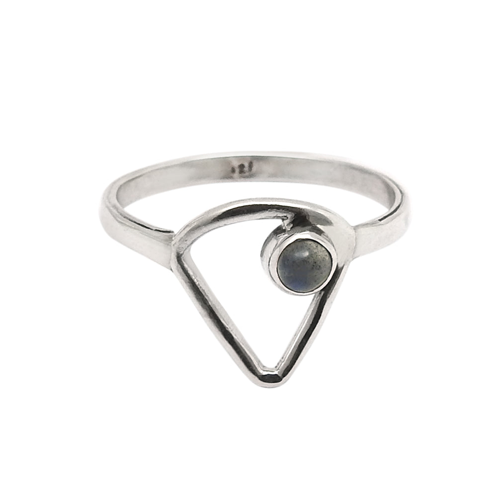 Labradorite Gemstone Statement Artisan Cocktail Ring Jewelry Solid Silver