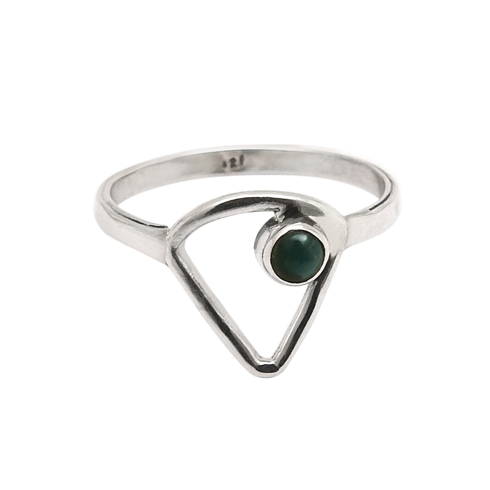 Emerald Gemstone Solid 925 Silver Birthstone Ring