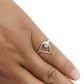 Rainbow Moonstone Gemstone Solid Silver Birthday Triangle Band Bezel Ring