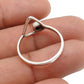Rainbow Moonstone Gemstone Solid Silver Birthday Triangle Band Bezel Ring