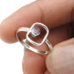 Round Amethyst Gemstone 925 Sterling Silver Handmade Band Bezel Sister Ring