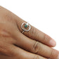 Round Green Onyx Stone 925 Silver New Band Daughter Statement Bezel Promise Ring