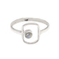 Natural Rainbow Moonstone Boho Band Art Deco Ring Solid Sterling Silver