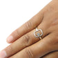 Natural Rainbow Moonstone Boho Band Art Deco Ring Solid Sterling Silver