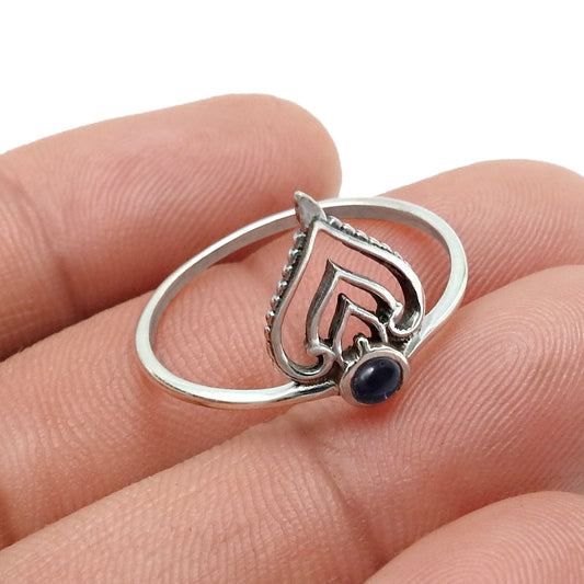 Round Amethyst Gemstone 925 Solid Silver Anniversary Crown Band Ring