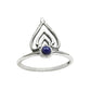 Lapis Lazuli Gemstone September Birth Crown Wife Band Ring Solid Silver