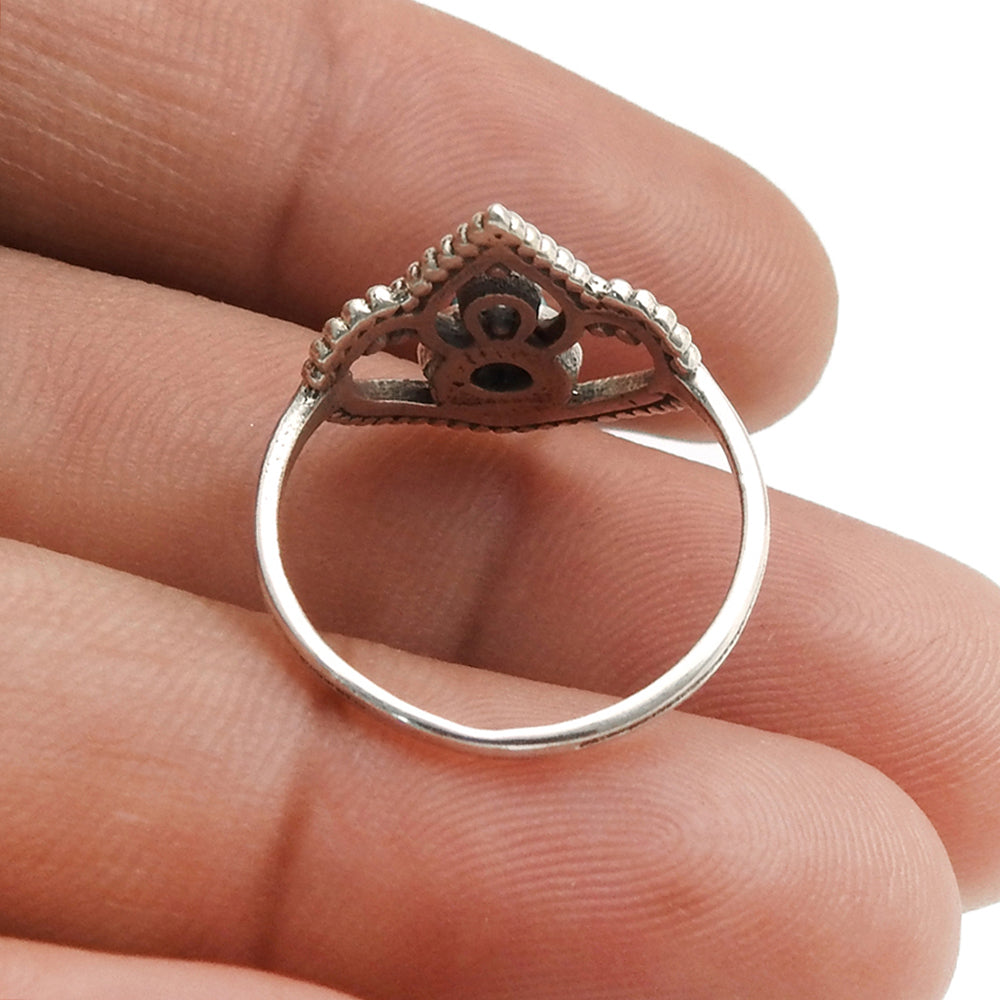 Druzy Gemstone Ring 925 Sterling Silver Handmade Jewelry