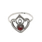 Garnet Gemstone Solid Sterling Silver Band Anniversary Wife Crown Ring