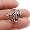 Sacral Chakra Carnelian Gemstone Sterling Silver New Band Crown Trendy Ring