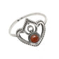 Sacral Chakra Carnelian Gemstone Sterling Silver New Band Crown Trendy Ring