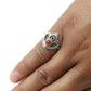 Sacral Chakra Carnelian Gemstone Sterling Silver New Band Crown Trendy Ring