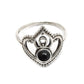 Black Onyx Gemstone 925 Sterling Silver Wedding Crown Trendy Band Ring