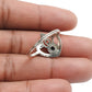 Black Onyx Gemstone 925 Sterling Silver Wedding Crown Trendy Band Ring