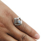 Round Chalcedony Gemstone Solid Sterling Silver Crown Bezel Band Ring