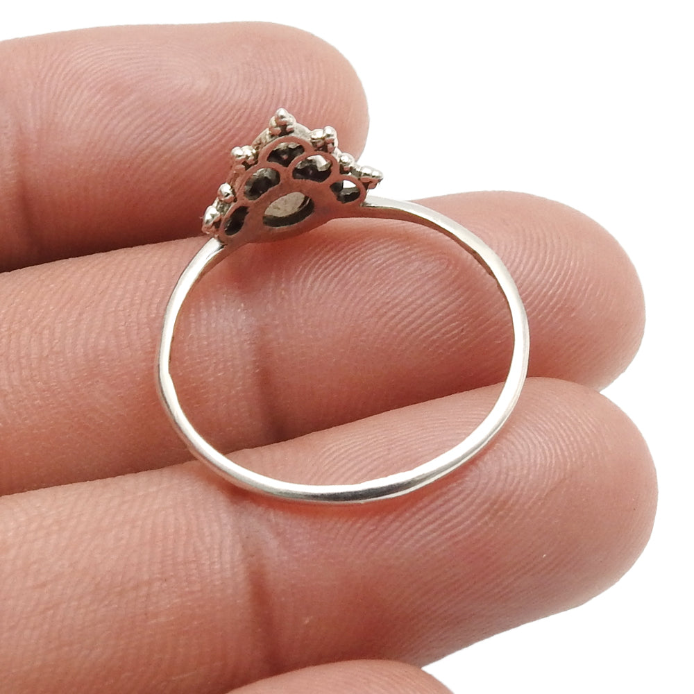 Druzy Gemstone Ring 925 Sterling Silver Indian Handmade Jewelry