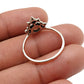 Round November Citrine Stone Band Mother Crown Ring 925 Sterling Silver