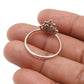 Round Amethyst Stone Crown Artisan New Band Engagement Ring Solid Silver