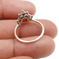 Carnelian Gemstone 925 Sterling Silver Daughter Band Anniversary Crown Ring
