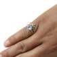 Rainbow Moonstone Stone Wife Crown Statement Wedding Band Ring Solid Silver