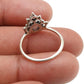 Rainbow Moonstone Stone Wife Crown Statement Wedding Band Ring Solid Silver