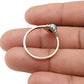 Round Turquoise Stone Solid Sterling Silver Bezel Band Wife Flower Ring