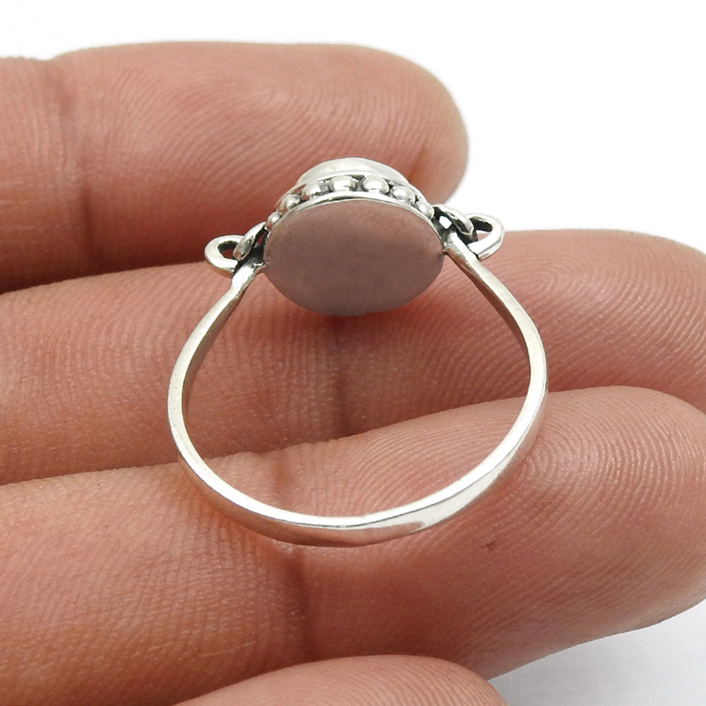 Sisters Day Sale Natural Labradorite Daughter Band New Ring Sterling Silver