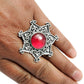 Glass Gemstone Ring 925 Sterling Silver Vintage Jewelry