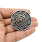 Round Natural Coral Cocktail Unique Antique Artisan Bezel Ring 925 Silver