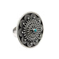 Round Natural Coral Cocktail Unique Antique Artisan Bezel Ring 925 Silver