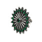 Natural Green Onyx Artisan Cocktail Statement Ring Solid Sterling Silver