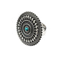 Turquoise Gemstone 925 Silver Antique Artisan December Cocktail Statement Ring