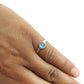 Round Chalcedony Gemstone Bezel Band Promise New Ring 925 Sterling Silver