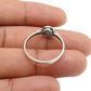 Round Chalcedony Gemstone Bezel Band Promise New Ring 925 Sterling Silver
