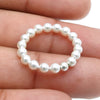 Natural Freshwater Pearl Ring 925 Sterling Silver Jewelry Wedding Ring