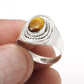 Sacral Chakra Tiger Eye Stone 925 Silver Ethnic Cocktail Ring