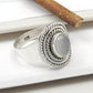Chalcedony Stone 925 Solid Silver Elegant Cocktail Ring