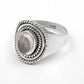 Oval Rose Quartz 925 Sterling Silver Statement Bezel Ring