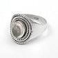 Oval Rose Quartz 925 Sterling Silver Statement Bezel Ring