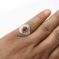 Women Gift Oval Natural Carnelian Solid 925 Silver Cocktail Ring