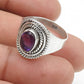 Oval Amethyst Stone Solid Silver February Birth Cocktail Bezel Ring Jewelry