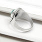 Turquoise Gemstone 925 Sterling Silver Throat Chakra Cocktail Ring