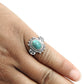 925 Sterling Silver Turquoise Gemstone Women Gift Statement Ring