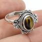 Tiger Eye Gemstone 925 Sterling Silver Statement Wedding Gift Women Ring