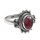 Oval Garnet Gemstone Anniversary Gift Cocktail Ring Solid 925 Silver