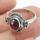 Oval Garnet Gemstone Anniversary Gift Cocktail Ring Solid 925 Silver