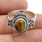 Tiger Eye Gemstone 925 Sterling Silver Statement Wedding Gift Women Ring